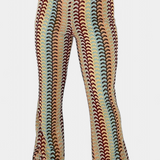 Carlie Laiene Püksid Retro Muster