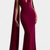 Faffienia Maxi Kleid Halterkaeluse ja Võtme Kujuga Lõikega
