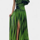 Bethania Ühe Õlaga Riba Maxi Kleid
