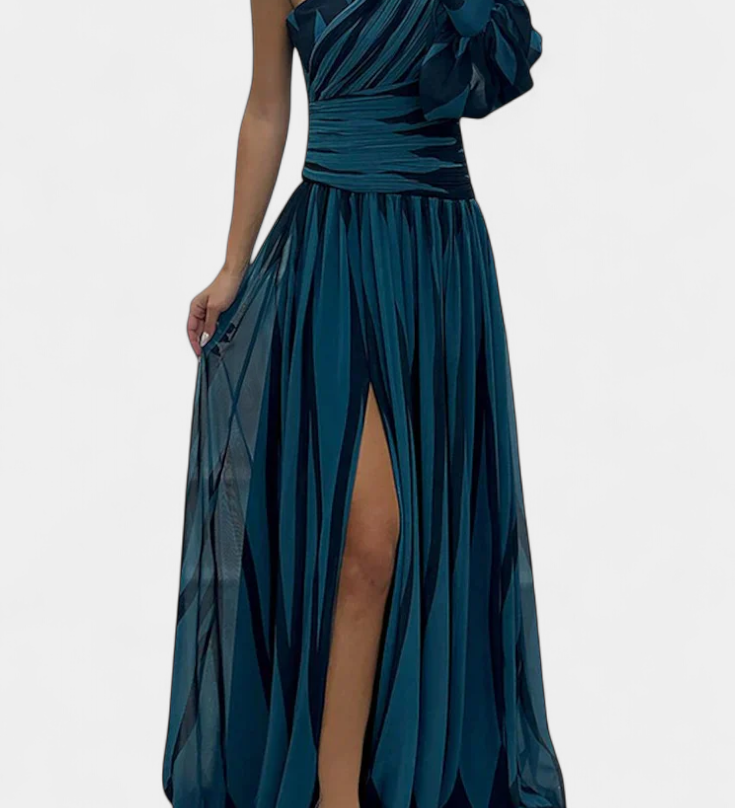 Bethania Ühe Õlaga Riba Maxi Kleid