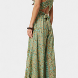 Leandra Mono Fluido Ristiga Lillemustriga Roheline