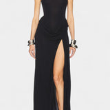 Hertsoginna Maxi Kleid Draped Küljelõikega
