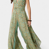 Leandra Mono Fluido Ristiga Lillemustriga Roheline