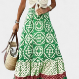 Ethel Falda Maxi Prindiga Volangiga