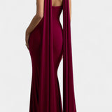 Faffienia Maxi Kleid Halterkaeluse ja Võtme Kujuga Lõikega