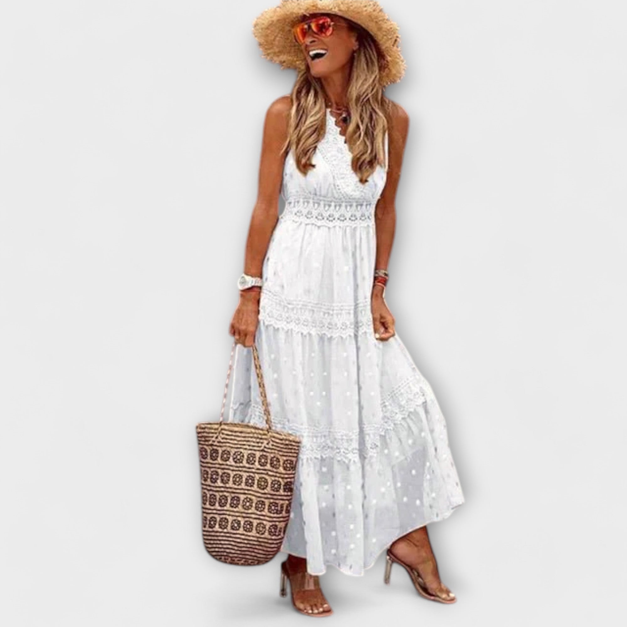 Lola™ | Boho pitsiga maksikleit
