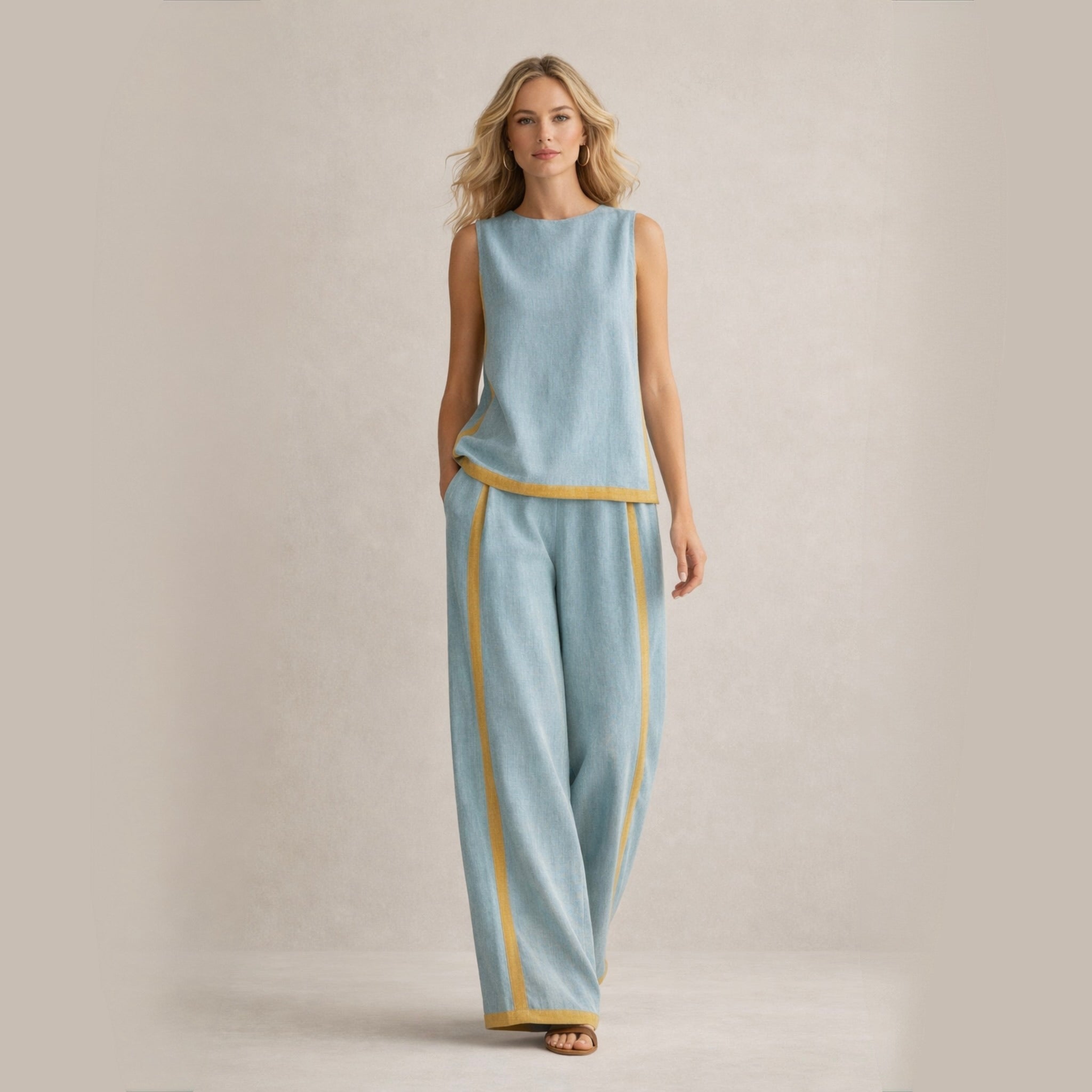 Sophie™ | Elegantne laia säärega pükste komplekt