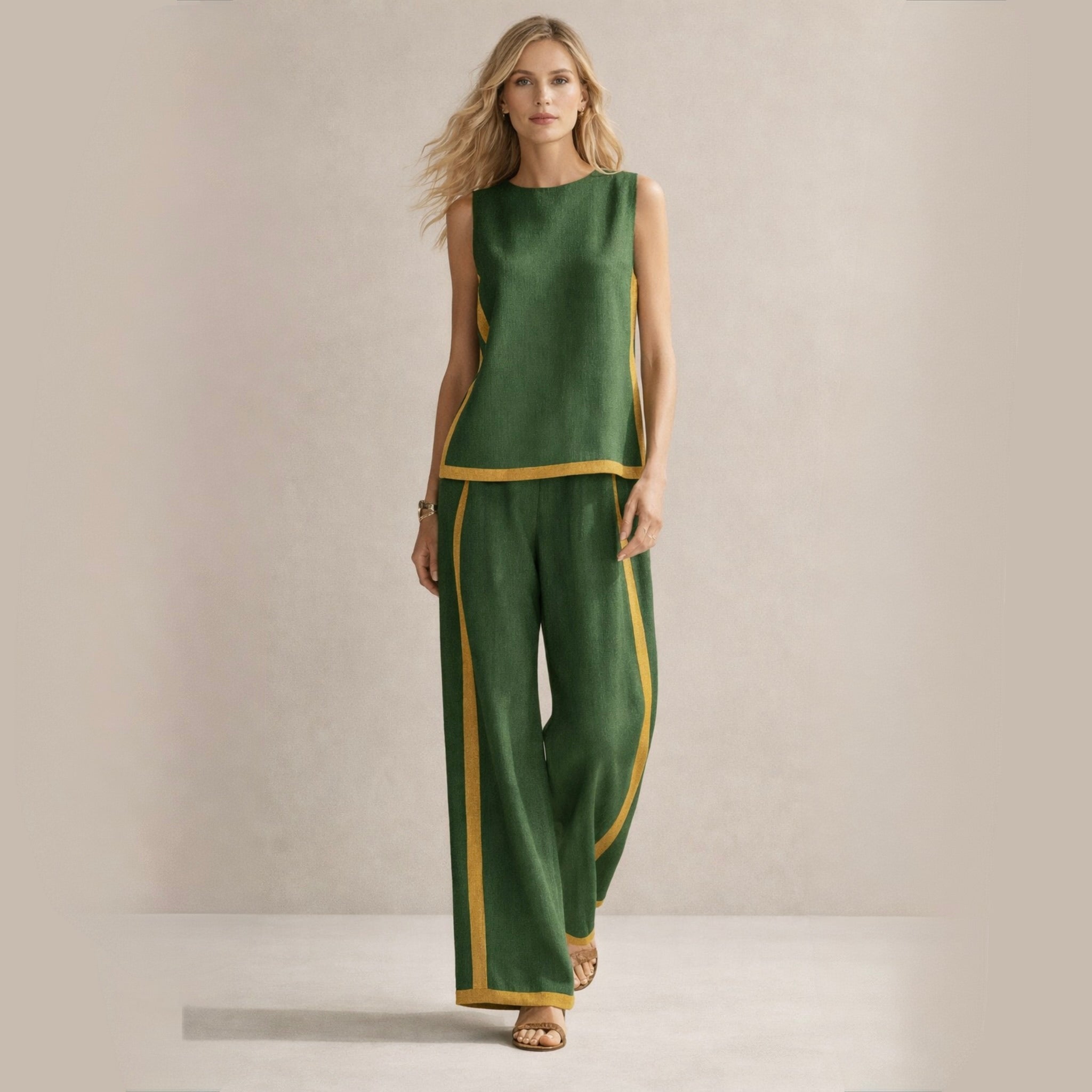 Sophie™ | Elegantne laia säärega pükste komplekt
